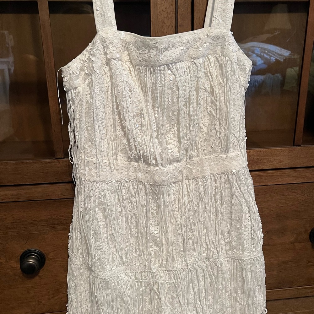 White Sequin Romper